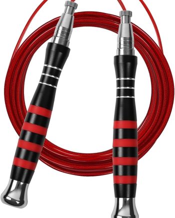 Speed Jump Rope - No-Screw Design, 360° Rotation, Non-Slip Silicone, Weighted, Includes 2 Handles, Portable Fitness Tool for Boxing